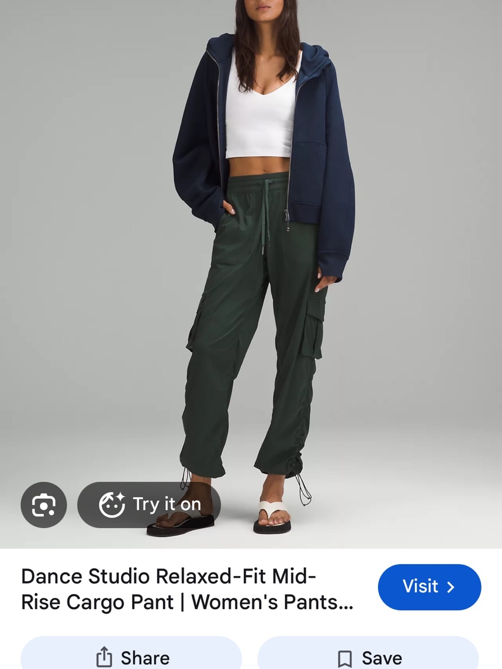 lululemon athletica Dark Green studio dance pants